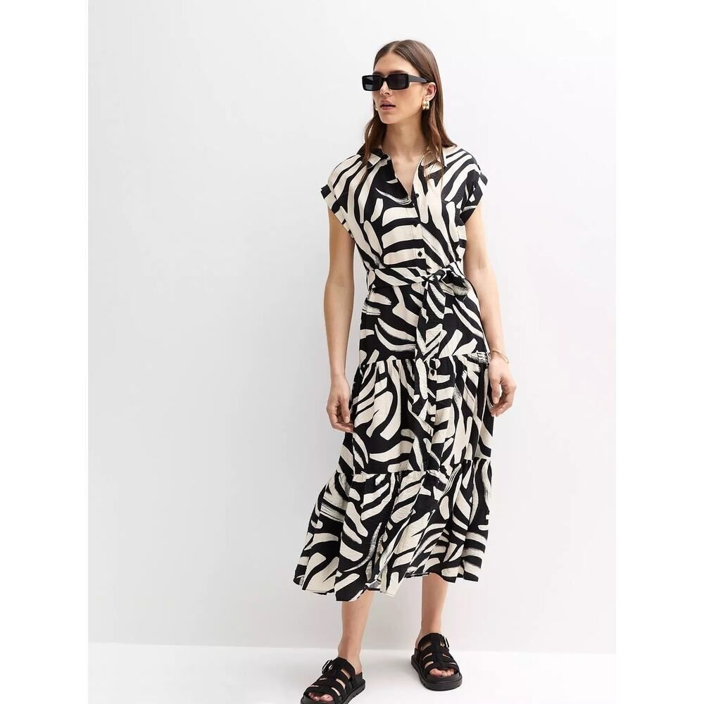 New Look
Abstract Print Midi Dress - Black